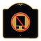 Signmission Designer Series National Network Prohibited, Black & Gold Aluminum Sign, 18" x 18", BG-1818-23864 A-DES-BG-1818-23864 - alternate 1